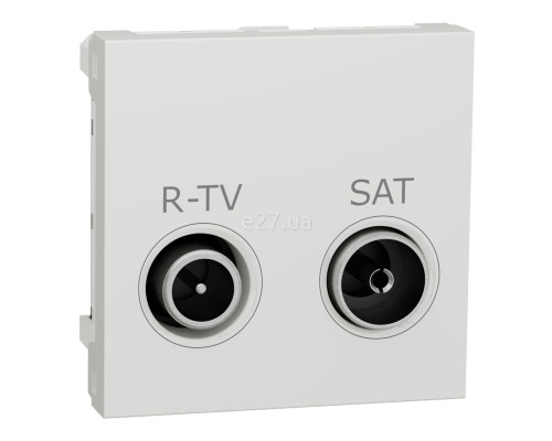 Розетка TV прохідна Schneider Electric NU345618 Unica New, білий, пластик