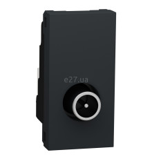 Розетка TV одиночна Schneider Electric NU346154 Unica New, антрацит, пластик