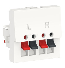 Розетка аудіо Schneider Electric NU348618 Unica New, білий, пластик