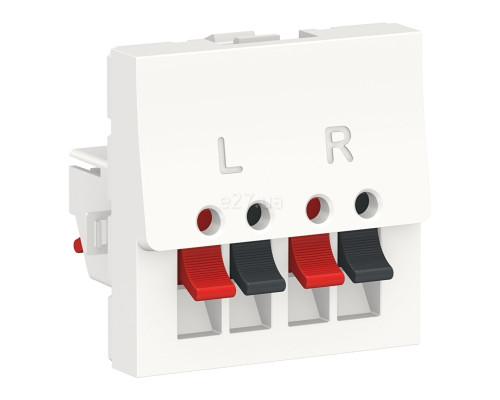 Розетка аудіо Schneider Electric NU348618 Unica New, білий, пластик
