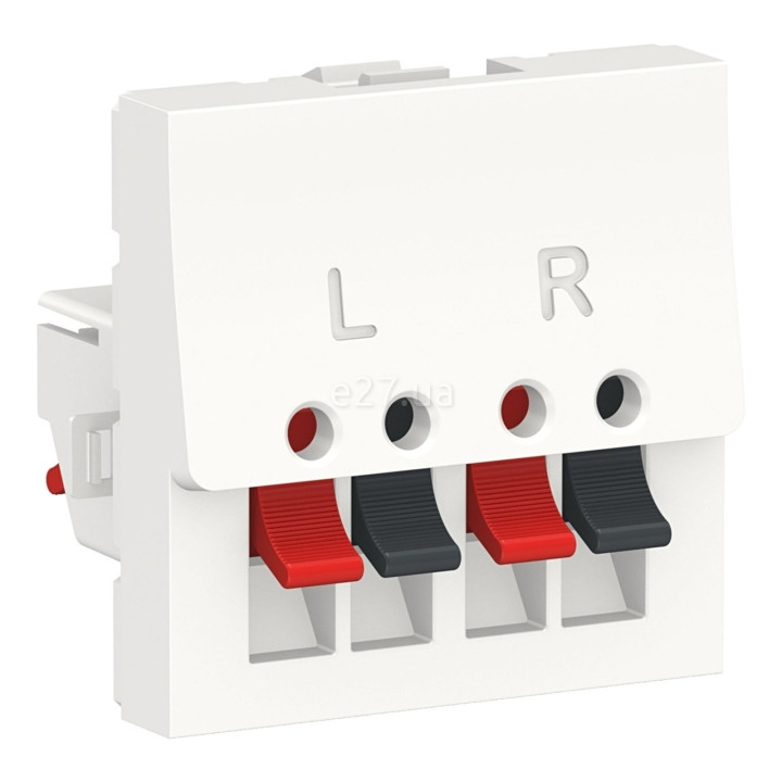 Розетка аудіо Schneider Electric NU348618 Unica New, білий, пластик · Schneider Electric · schneider-electric-nu348618