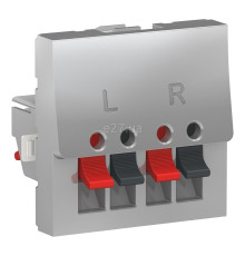 Розетка аудіо Schneider Electric NU348630 Unica New, алюміній, пластик