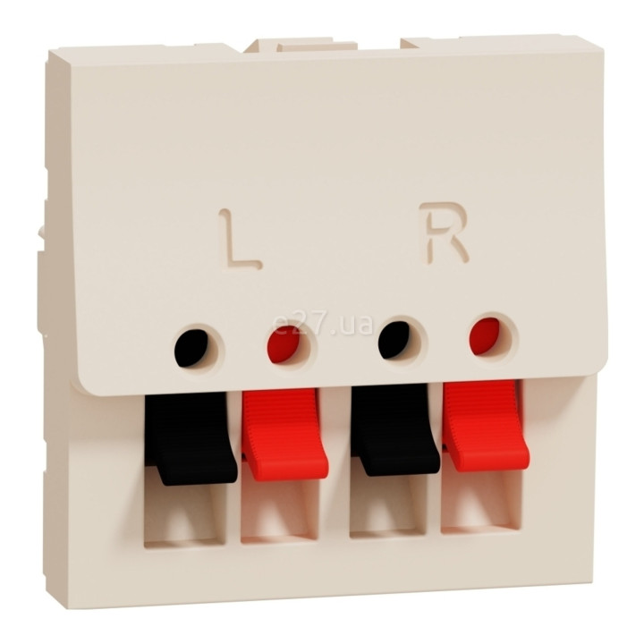 Розетка аудіо Schneider Electric NU348644 Unica New Studio, бежевий, пластик · Schneider Electric · schneider-electric-nu348644