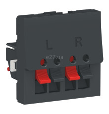 Розетка аудіо Schneider Electric NU348654 Unica New, антрацит, пластик