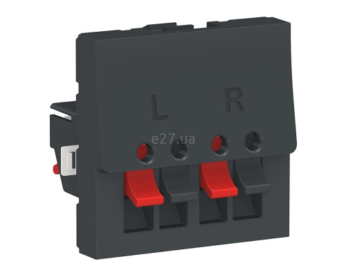 Розетка аудіо Schneider Electric NU348654 Unica New, антрацит, пластик