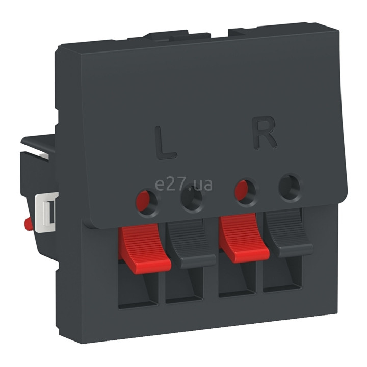 Розетка аудіо Schneider Electric NU348654 Unica New, антрацит, пластик · Schneider Electric · schneider-electric-nu348654