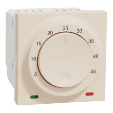 Кімнатний терморегулятор Schneider Electric NU350144 Unica New, 8A, бежевий, пластик, ip20, для врізного монтажу · Schneider Electric · schneider-electric-nu350144