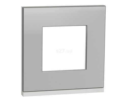 Рамка 1 пост Schneider Electric NU600280 Unica New Pure, алюміній матовий/білий, метал