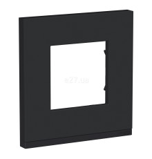 Рамка 1 пост Schneider Electric NU600282 Unica New Pure, каучук/антрацит, метал