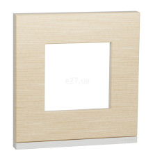 Рамка 1 пост Schneider Electric NU600283 Unica New Pure, клен/білий, дерево