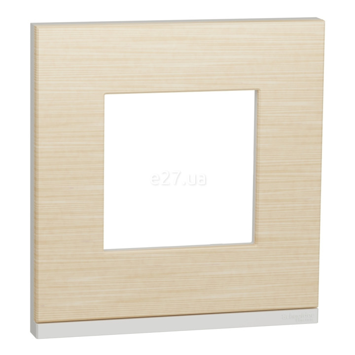 Рамка 1 пост Schneider Electric NU600283 Unica New Pure, клен/білий, дерево · Schneider Electric · schneider-electric-nu600283