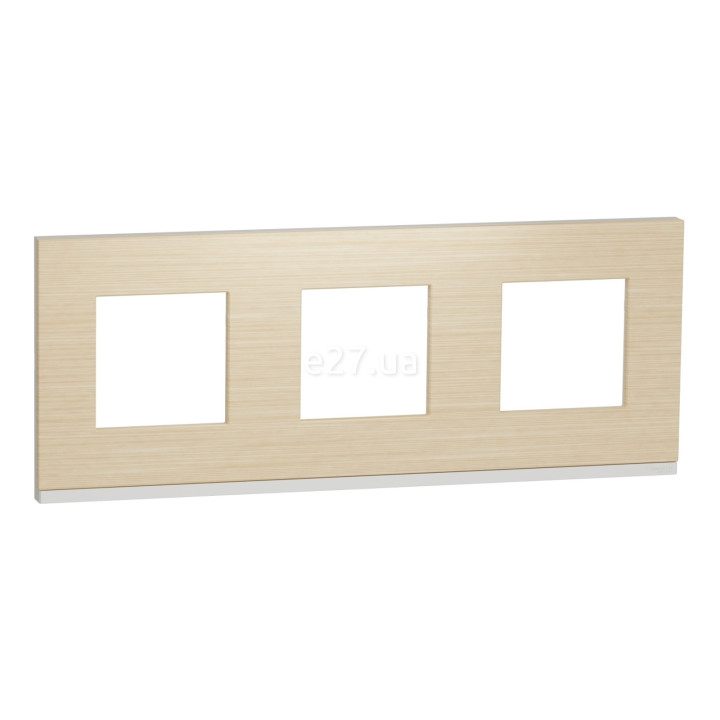 Рамка 3 поста Schneider Electric NU600683 Unica New Pure, клен/білий, дерево · Schneider Electric · schneider-electric-nu600683