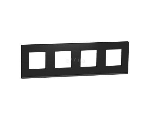 Рамка 4 поста Schneider Electric NU600887 Unica New Pure, камінь/антрацит, камінь