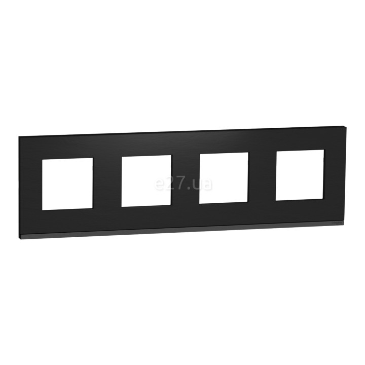 Рамка 4 поста Schneider Electric NU600887 Unica New Pure, камінь/антрацит, камінь · Schneider Electric · schneider-electric-nu600887