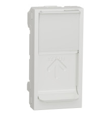 Лицьова панель розетки RJ45 Schneider Electric NU941018 Unica New, білий, пластик