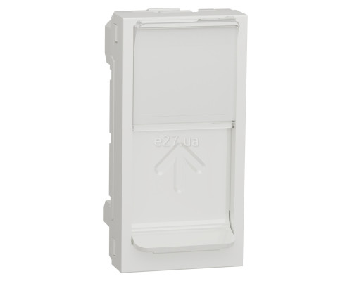 Лицьова панель розетки RJ45 Schneider Electric NU941018 Unica New, білий, пластик