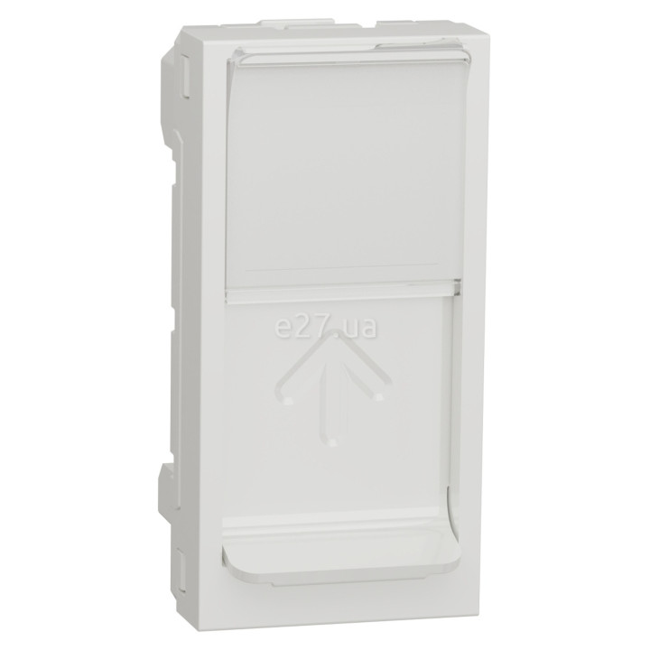 Лицьова панель розетки RJ45 Schneider Electric NU941018 Unica New, білий, пластик · Schneider Electric · schneider-electric-nu941018
