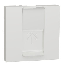 Лицьова панель розетки RJ45 Schneider Electric NU941118 Unica New, білий, пластик