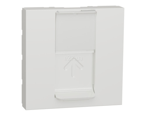 Лицьова панель розетки RJ45 Schneider Electric NU941118 Unica New, білий, пластик