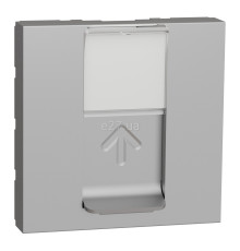 Лицьова панель розетки RJ45 Schneider Electric NU941130 Unica New, алюміній, пластик