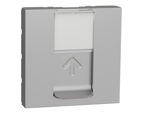 Лицьова панель розетки RJ45 Schneider Electric NU941130 Unica New, алюміній, пластик