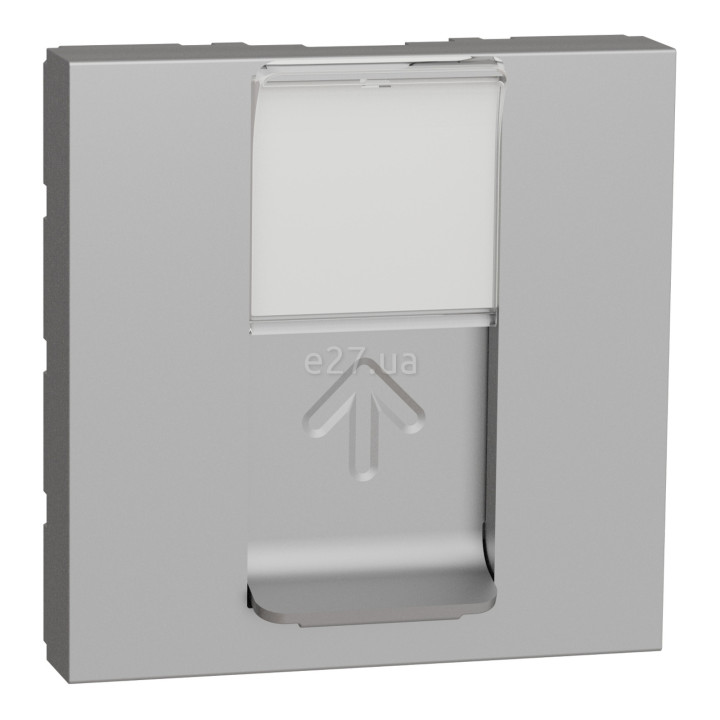 Лицьова панель розетки RJ45 Schneider Electric NU941130 Unica New, алюміній, пластик · Schneider Electric · schneider-electric-nu941130