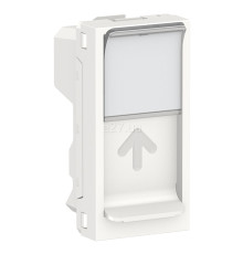 Лицьова панель розетки RJ45 Schneider Electric NU946018 Unica New, білий, пластик