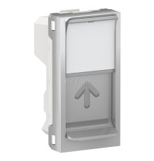 Лицьова панель розетки RJ45 Schneider Electric NU946030 Unica New, алюміній, пластик