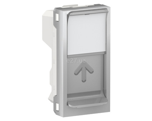 Лицьова панель розетки RJ45 Schneider Electric NU946030 Unica New, алюміній, пластик