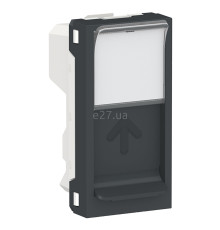 Лицьова панель розетки RJ45 Schneider Electric NU946054 Unica New, антрацит, пластик