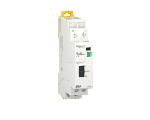 Контактор Schneider Electric R9C20220 Resi9, 1P＋N, 2NO, 20A, ip20, на DIN-рейку