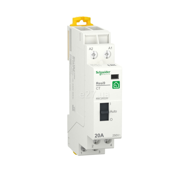 Контактор Schneider Electric R9C20220 Resi9, 1P＋N, 2NO, 20A, ip20, на DIN-рейку · Schneider Electric · schneider-electric-r9c20220