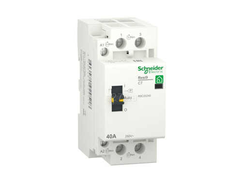 Контактор Schneider Electric R9C20240 Resi9, 1P＋N, 2NO, 40A, ip20, на DIN-рейку