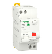 Диференціальний автомат Schneider Electric R9D25625 Resi9, 1P＋N, 25A, C, 6kA, 30mA, AC, на DIN-рейку