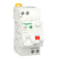 Диференціальний автомат Schneider Electric R9D55610 Resi9, 1P＋N, 10A, C, 6kA, 30mA, A, на DIN-рейку