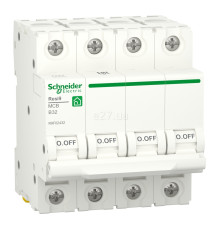 Автоматичний вимикач Schneider Electric R9F02432 Resi9, 4P, 32A, B, 6kA, на DIN-рейку