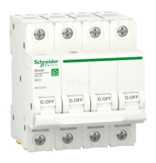 Автоматичний вимикач Schneider Electric R9F02463 Resi9, 4P, 63A, B, 6kA, на DIN-рейку