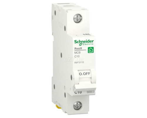 Автоматичний вимикач Schneider Electric R9F12110 Resi9, 1P, 10A, C, 6kA, на DIN-рейку