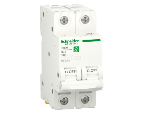 Автоматичний вимикач Schneider Electric R9F12240 Resi9, 2P, 40A, C, 6kA, на DIN-рейку