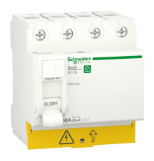 Вимикач диференціального струму, УЗО Schneider Electric R9R51440 Resi9, 4P, 40A, 30mA, AC, на DIN-рейку