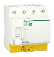 Вимикач диференціального струму, УЗО Schneider Electric R9R54463 Resi9, 4P, 63A, 300mA, AC, на DIN-рейку