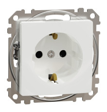 Розетка 220В Schneider Electric SDD111022 Sedna Design, білий, пластик, із заземленням, Schuko, без захисної кришки, зі шторками, для врізного монтажу