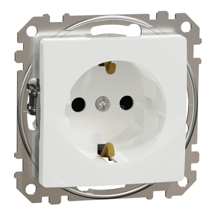 Розетка 220В Schneider Electric SDD111022 Sedna Design, білий, пластик, із заземленням, Schuko, без захисної кришки, зі шторками, для врізного монтажу · Schneider Electric · schneider-electric-sdd111022