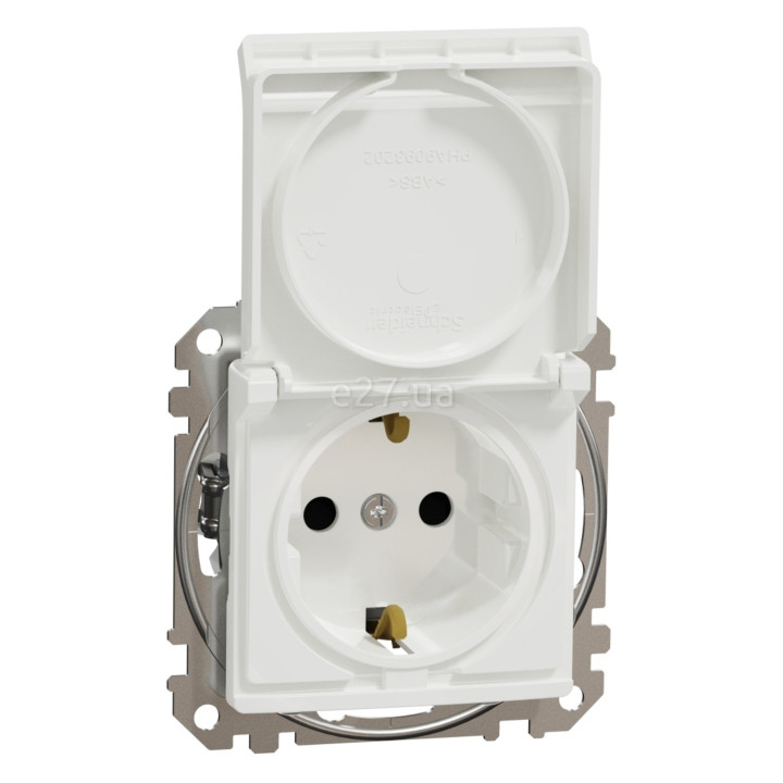 Розетка 220В Schneider Electric SDD111024 Sedna Design, білий, пластик, із заземленням, Schuko, із захисною кришкою, зі шторками, для врізного монтажу · Schneider Electric · schneider-electric-sdd111024