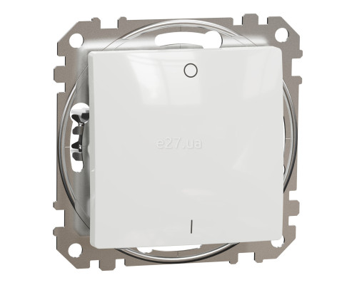 Вимикач двополюсний Schneider Electric SDD111102 Sedna Design, 10A, білий, пластик, ip20, 1 клавіша, без підсвітки та індикації, для врізного монтажу