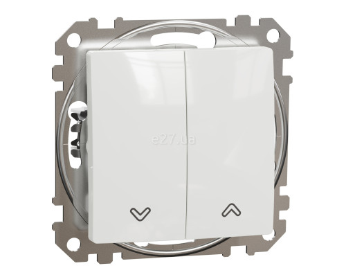 Вимикач для жалюзі Schneider Electric SDD111104 Sedna Design, білий, пластик, для врізного монтажу