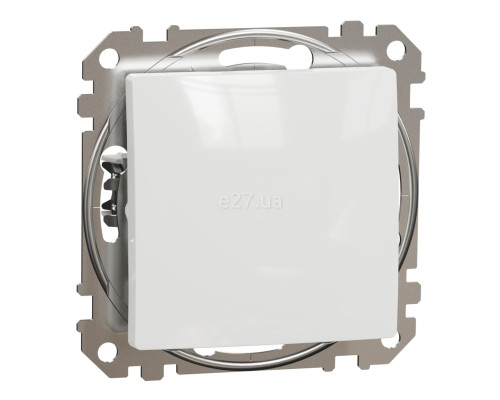 Перемикач прохідний 1-клавішний Schneider Electric SDD111106 Sedna Design, білий, пластик, без підсвітки та індикації, для врізного монтажу