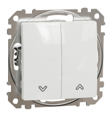Вимикач для жалюзі Schneider Electric SDD111114 Sedna Design, 10A, білий, пластик, ip20, 2 клавіші, для врізного монтажу