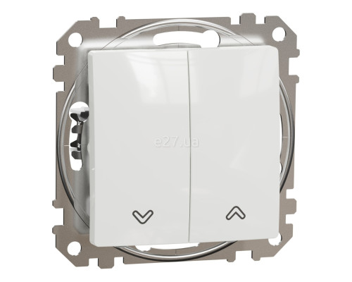 Вимикач для жалюзі Schneider Electric SDD111114 Sedna Design, 10A, білий, пластик, ip20, 2 клавіші, для врізного монтажу