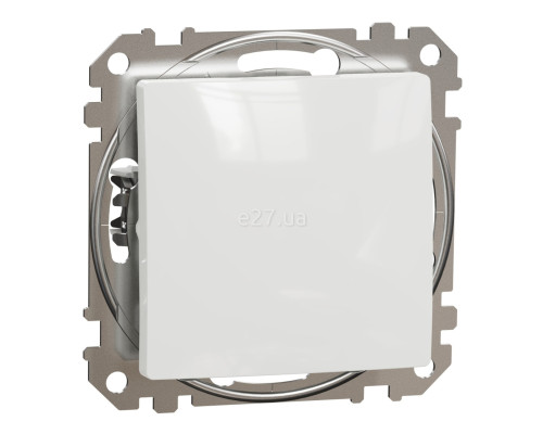 Перемикач прохідний без фіксації Schneider Electric SDD111116 Sedna Design, 10A, білий, пластик, ip20, 1 клавіша, без підсвітки та індикації, для врізного монтажу